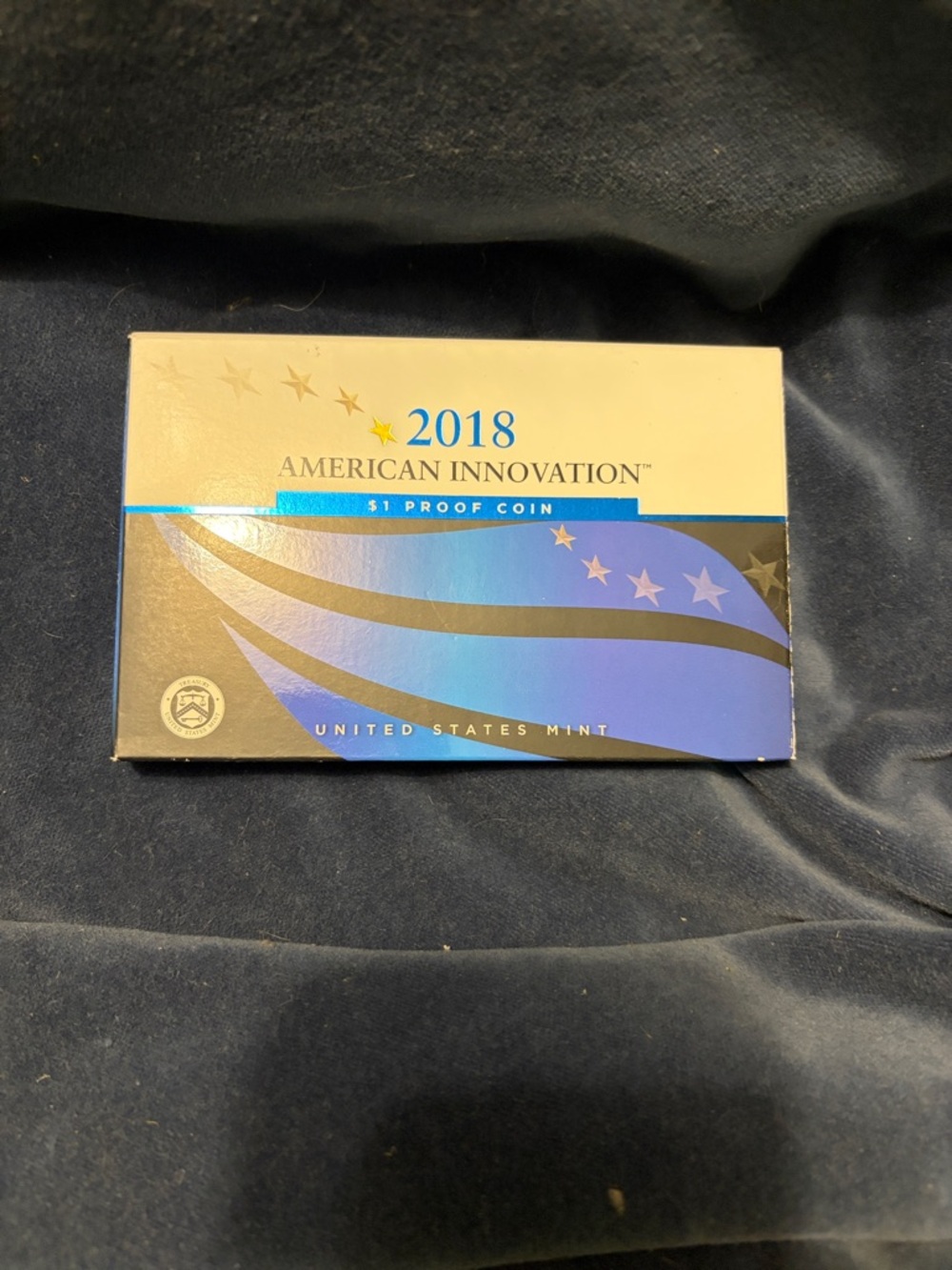 2018 American Innovation $1 Proof Coin Box - Blue & Cream